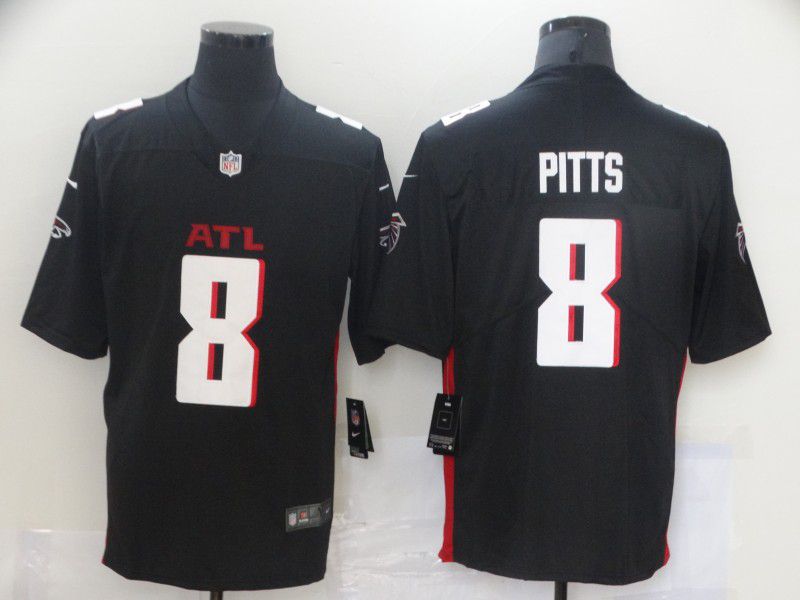 Men Atlanta Falcons #8 Pitts Black Nike Vapor Untouchable Limited 2021 NFL Jersey